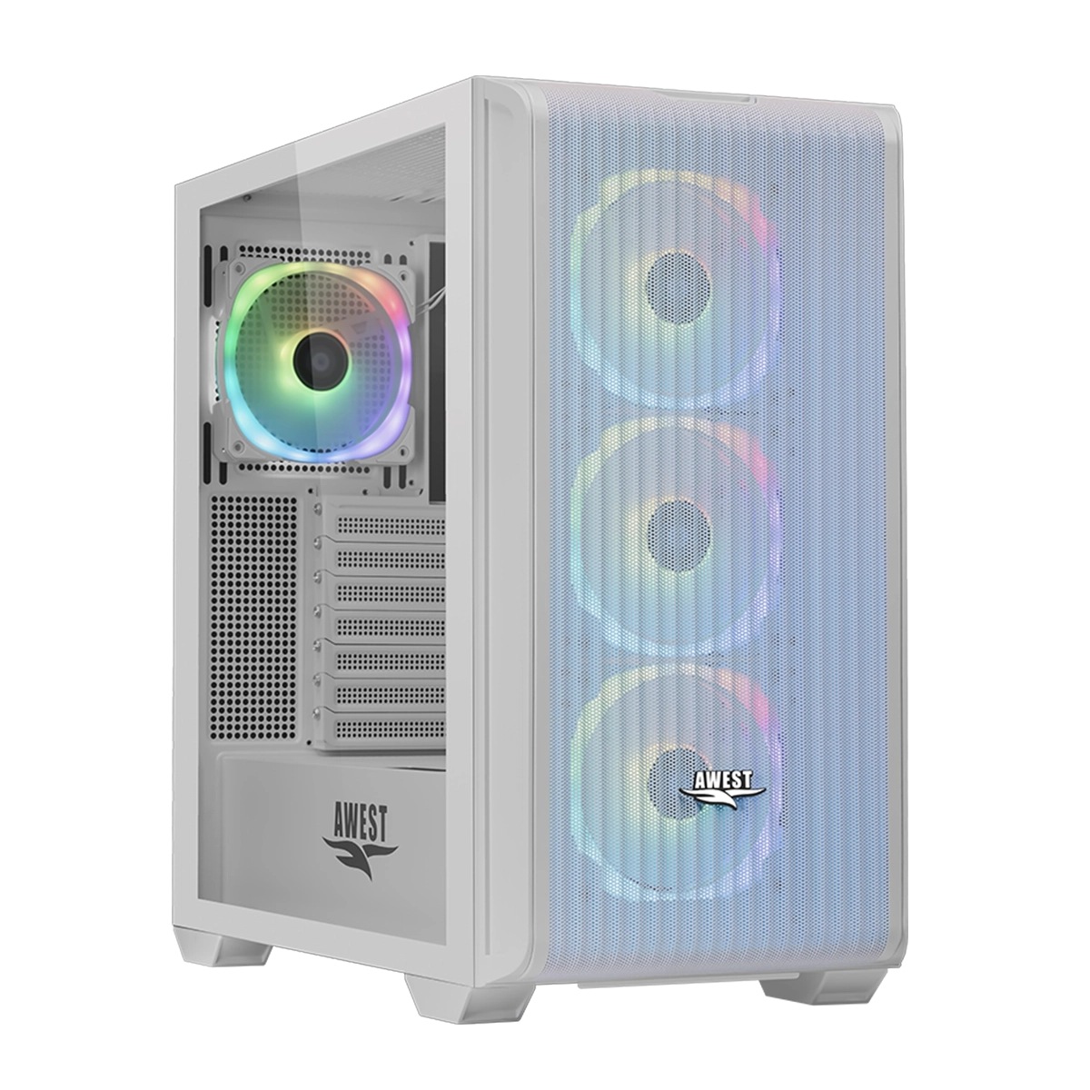 RC-CASE-192968-192969 کیس کامپیوتر گیمینگ اوست مدل GT-AV302-MW | سفید - Image 1