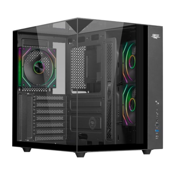 کیس کامپیوتر گیمینگ اوست مدل AQ15-B | مشکی