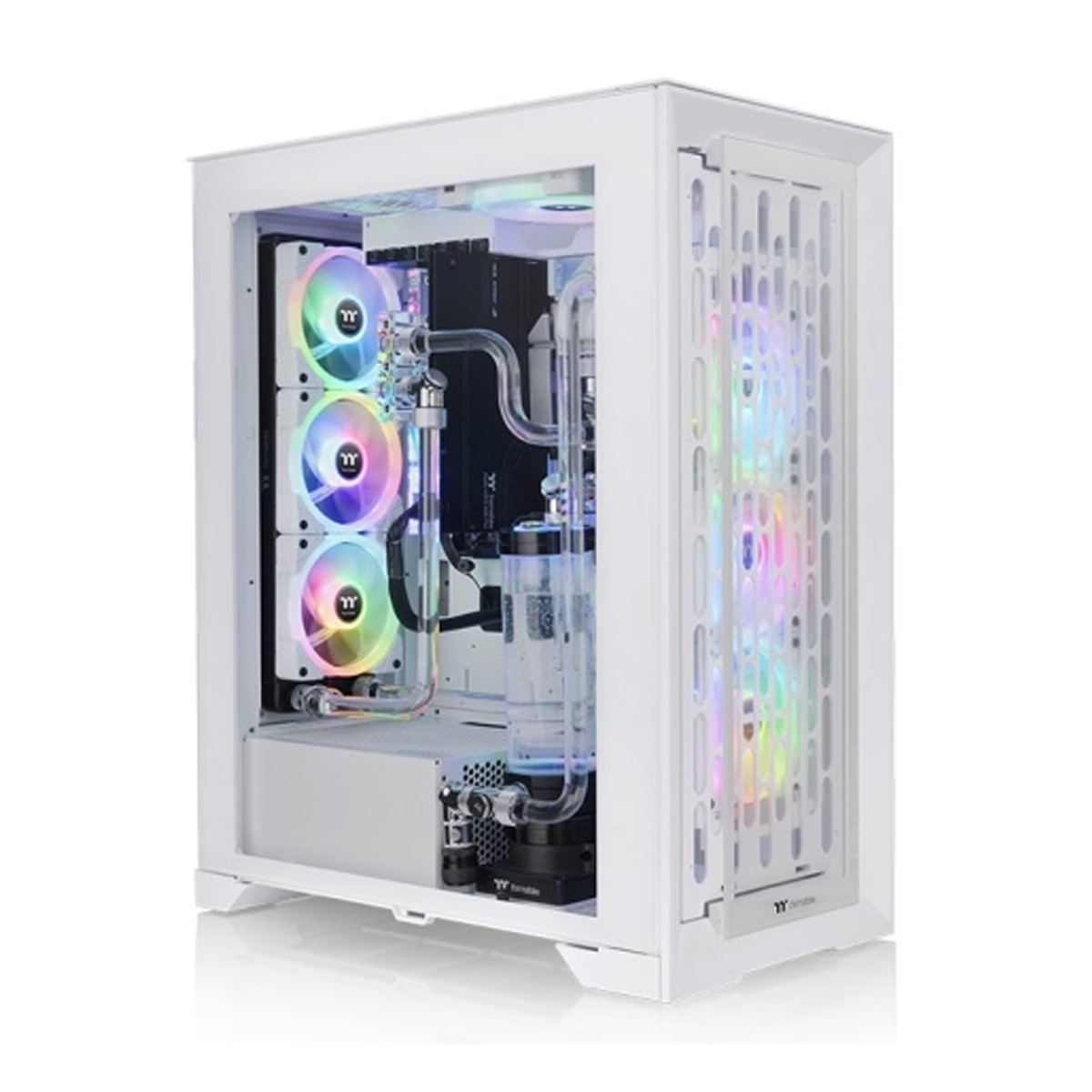 RC-CASE-26092062-26092063 کیس کامپیوتر گیمینگ ترمالتیک مدل CTE T500 TG ARGB Snow Full Tower Chassis | سفید - Image 1