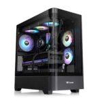 کیس کامپیوتر گیمینگ ترمالتیک مدل View 290 TG ARGB Mid Tower Chassis | مشکی