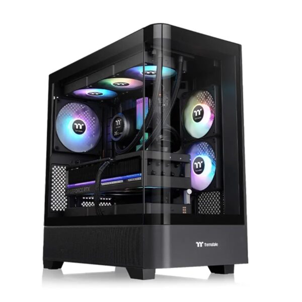 کیس کامپیوتر گیمینگ ترمالتیک مدل View 290 TG ARGB Mid Tower Chassis | مشکی