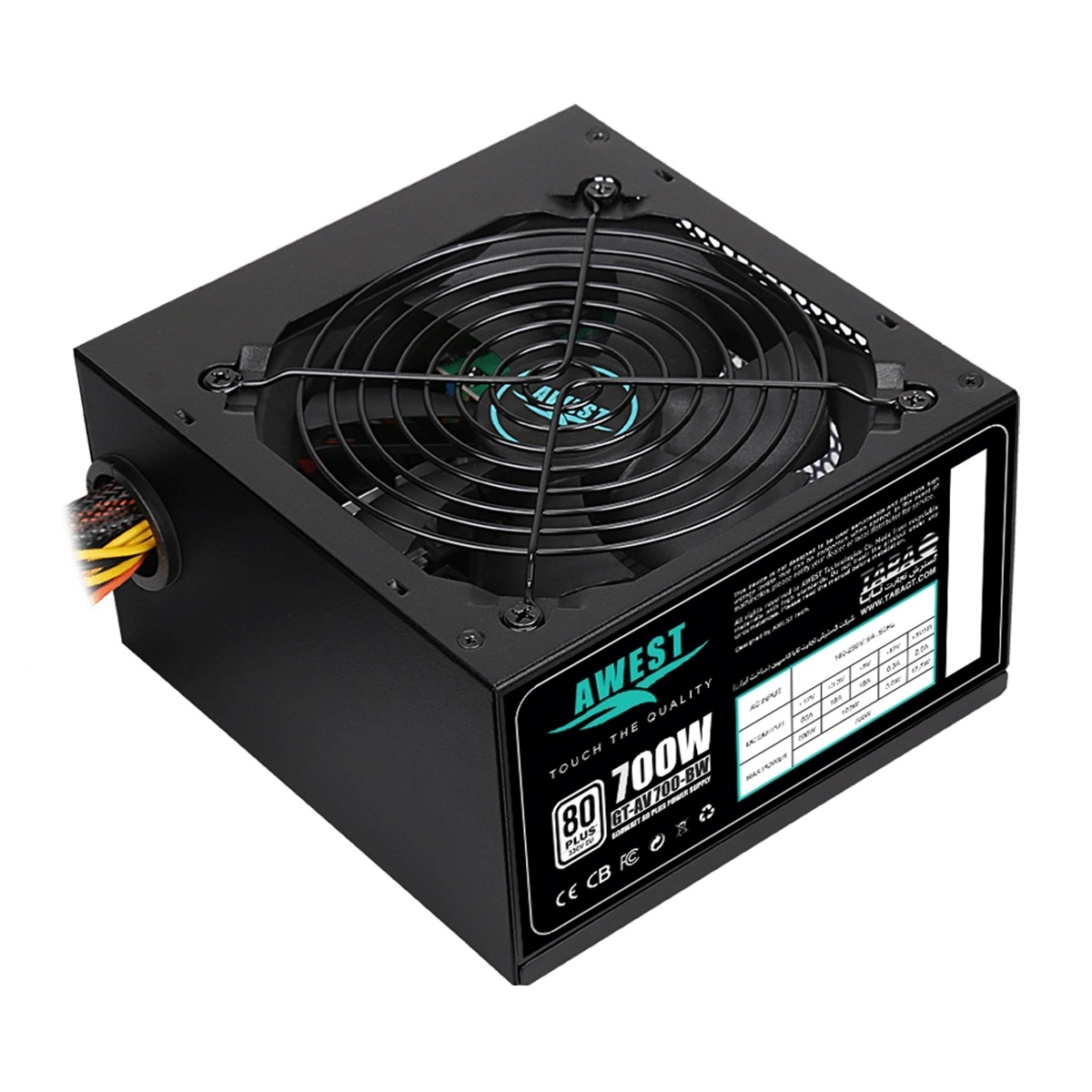 RC-POWER-226207-226208 پاور کامپیوتر اوست مدل AV700-BW | مشکی - Image 1