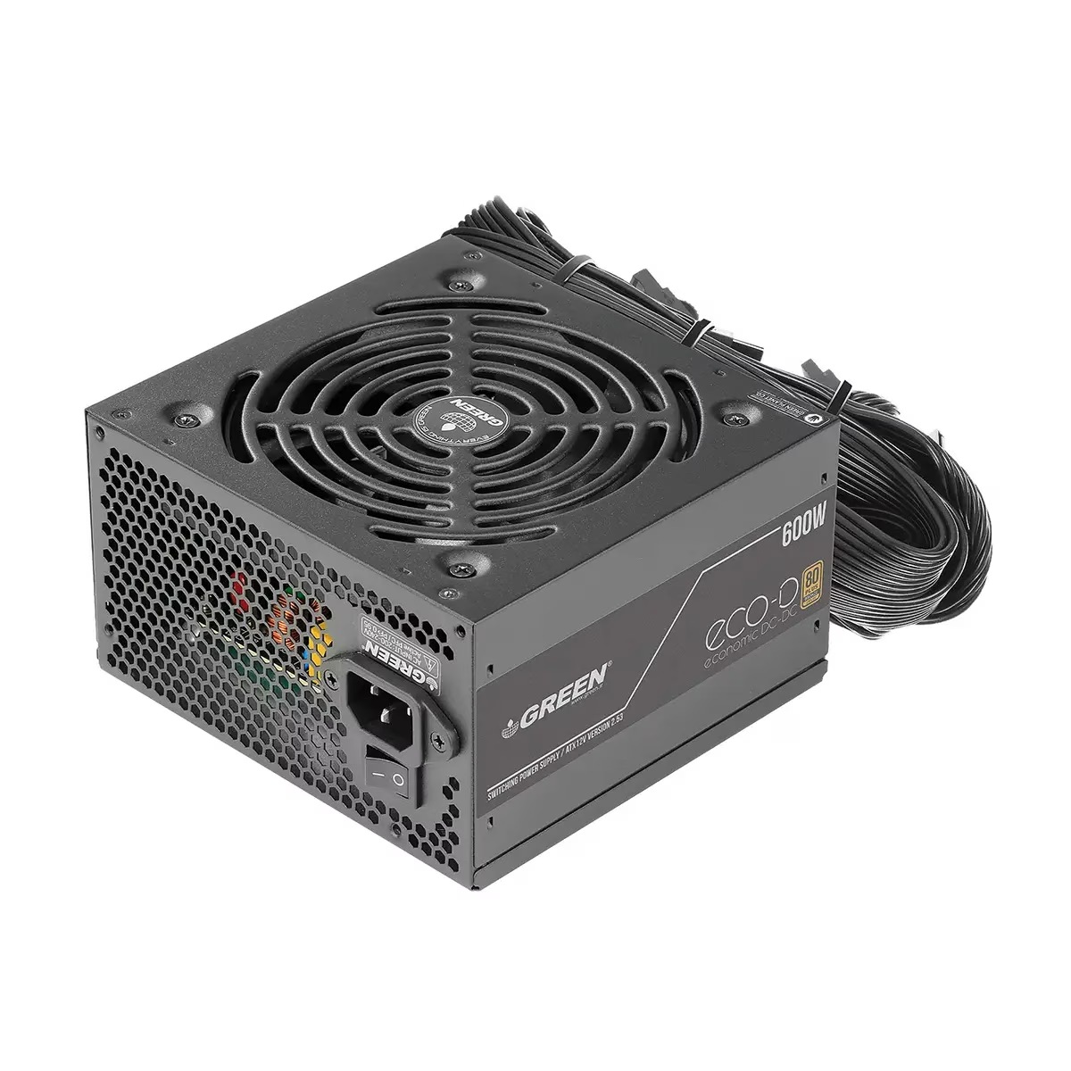 RC-POWER-26258574-26258575 پاور کامپیوتر گرین مدل GP600A-ECO D | مشکی - Image 1