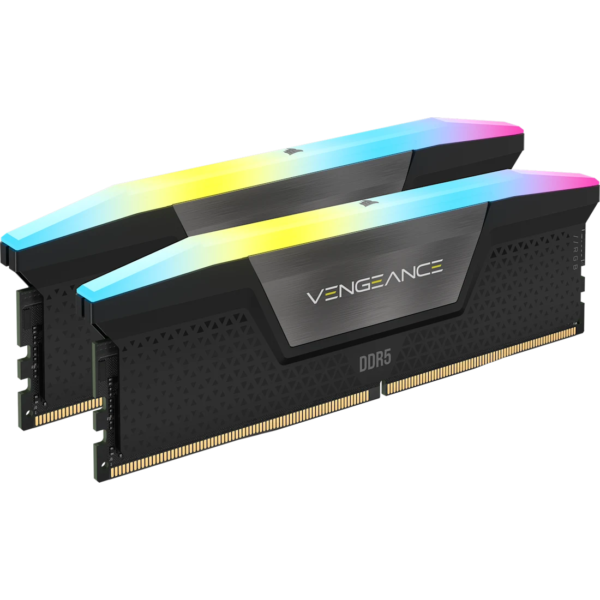رم دسکتاپ DDR5 دو کاناله 6000 مگاهرتز CL40 کورسیر مدل VENGEANCE RGB ظرفیت 64 گیگابایت